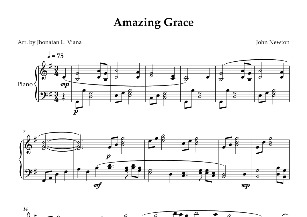 Amazing Grace (arr. Jhonatan Lucio Viana)