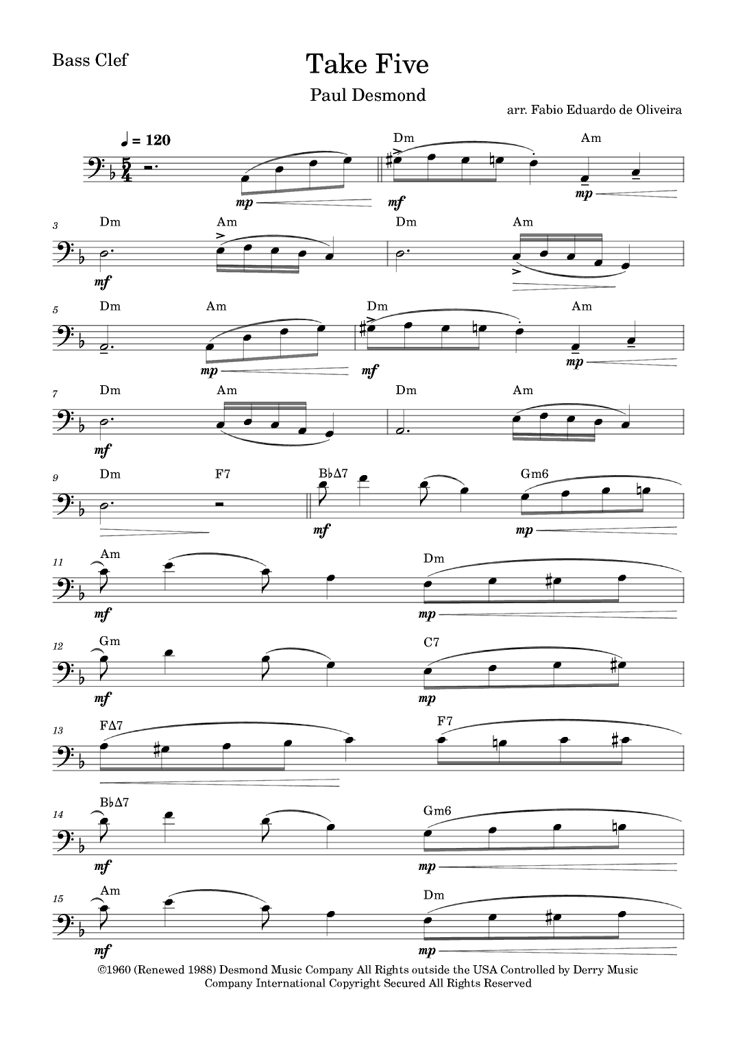 Take Five (arr. Fabio Eduardo de Oliveira)
