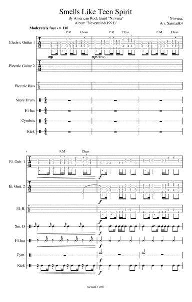 Smells Like Teen Spirit (arr. Sarmadk4)