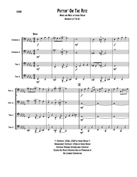 Puttin' On The Ritz (arr. Tim Olt)