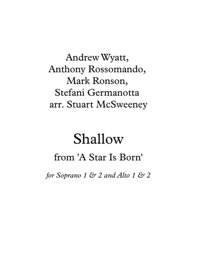 Shallow (arr. Stuart McSweeney)