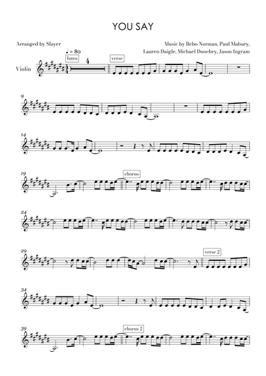 You Say (arr. Slayer)
