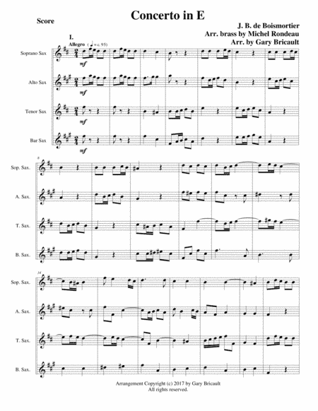 Concerto in E Minor (arr. Gary Bricault)