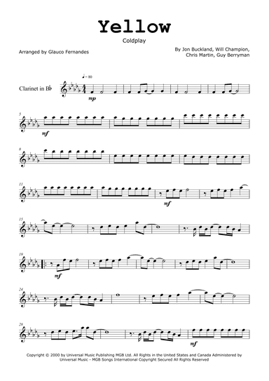 Yellow (arr. Glauco Fernandes)
