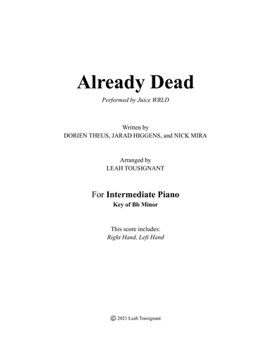 Already Dead (arr. Leah Tousignant)