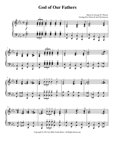 God Of Our Fathers (arr. Glenn & Jan Christianson)
