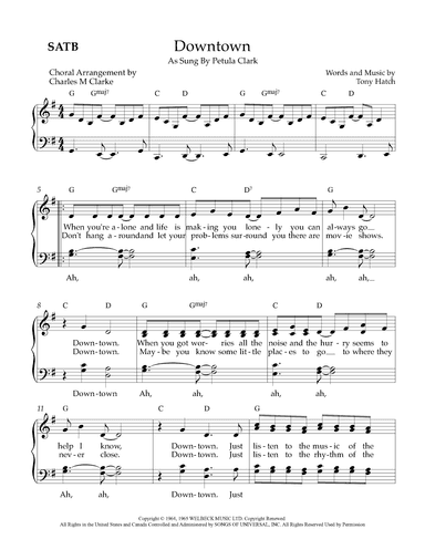 Downtown (arr. Charles M Clarke)
