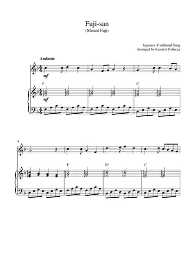 Fuji-san (Mount Fuji) (arr. Kaiserin Rebecca)