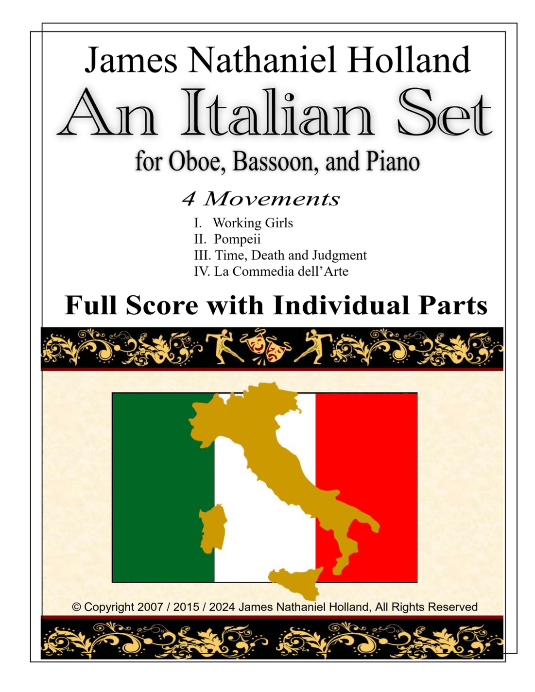 An Italian Set for Oboe, Bassoon, and Piano Trio in 4 Movements