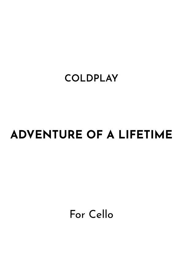Adventure Of A Lifetime (arr. Jireh J.)