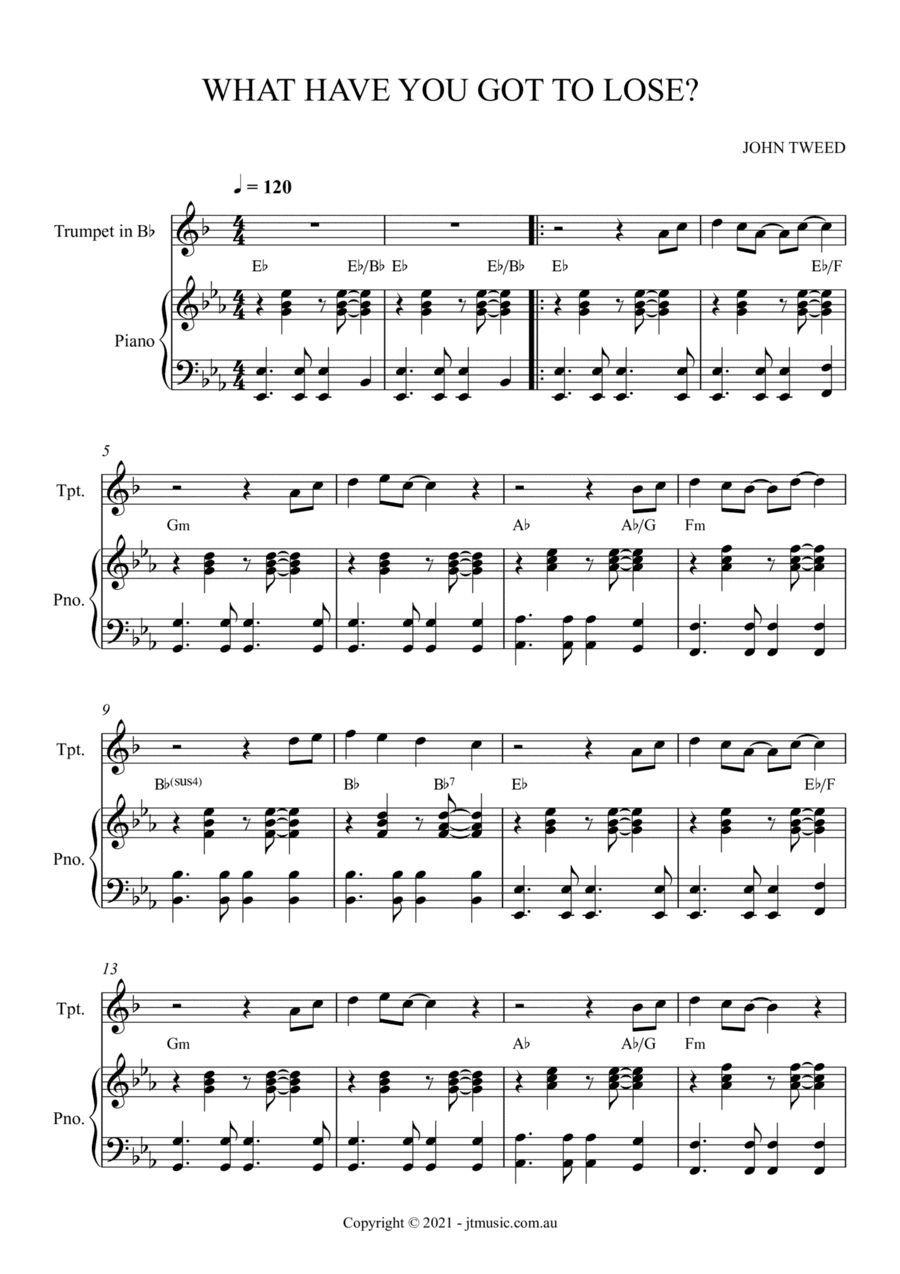 What Have You Got To Lose? - Trumpet and Piano