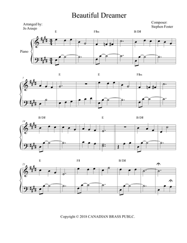 BEAUTIFUL DREAMER (arr. JO ARAÚJO)