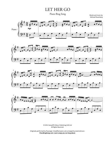 Let Her Go (arr. Jared Johnson)