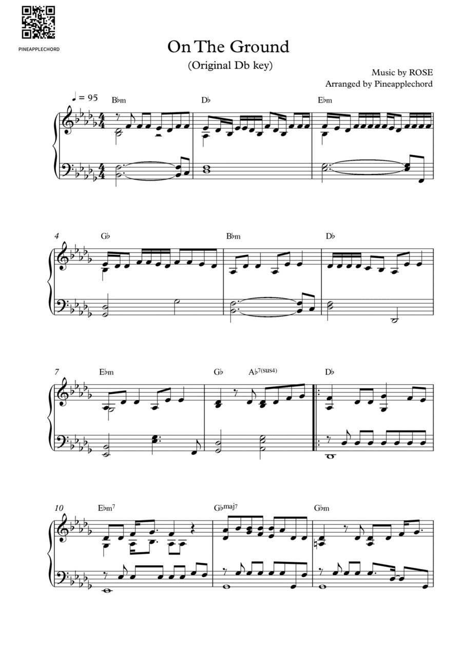 On The Ground (arr. Pineapplechord)