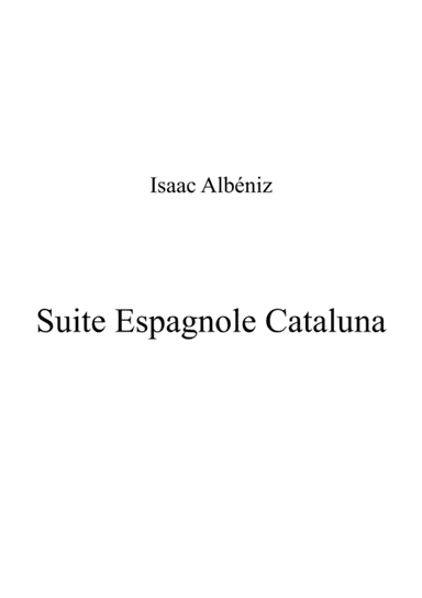Suite Espagnole Cataluna (arr. Patrizia Luraschi)