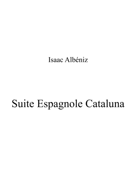 Suite Espagnole Cataluna (arr. Patrizia Luraschi)