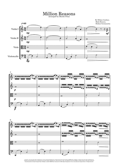 Million Reasons (arr. Murilo Frias)