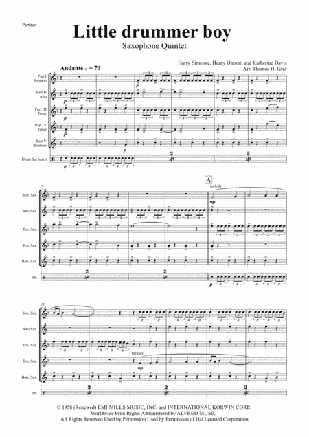 The Little Drummer Boy (arr. Thomas H. Graf)