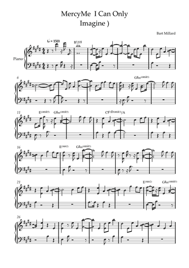 I Can Only Imagine (arr. by ezequiel)
