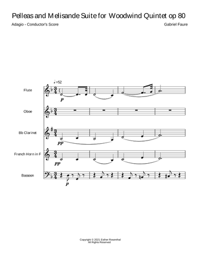 Pelleas and Melisande --  Adagio (arr. Esther S Rosenthal)