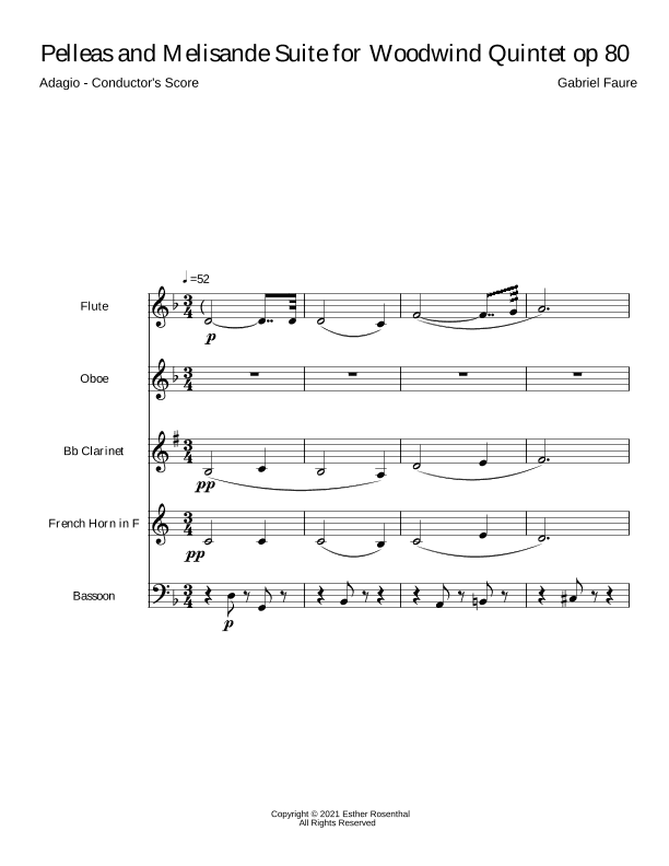 Pelleas and Melisande --  Adagio (arr. Esther S Rosenthal)