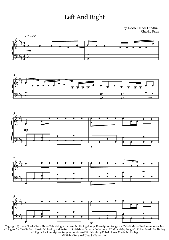 Left And Right (arr. Fernanda Moura)