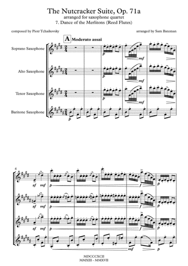 The Nutcracker Suite - 7. Dance of the Reed Flutes (arr. Sam Bateman)