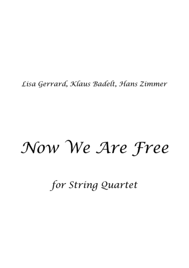 Now We Are Free (arr. Ludovica Lanaro)
