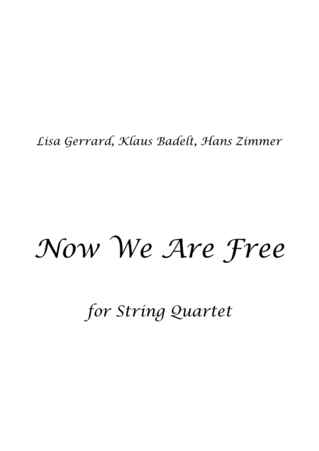 Now We Are Free (arr. Ludovica Lanaro)