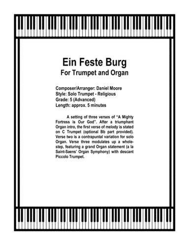 Ein Feste Burg - for Solo Trumpet and Organ (arr. Daniel Moore)