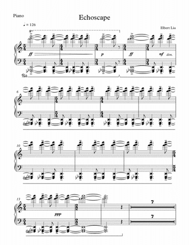 Echoscape for Piano and Percussion - Instrumental Parts