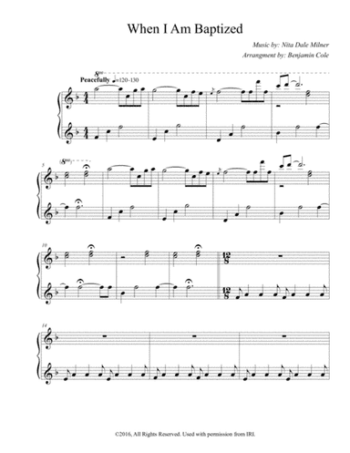 When I Am Baptized (arr. Benjamin Cole)