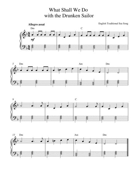 What Shall We Do with the Drunken Sailor? (arr. Kaiserin Rebecca)