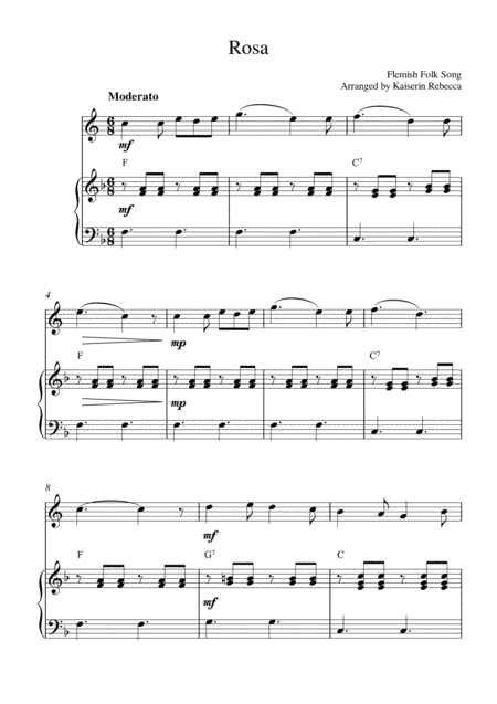 Rosa (English horn solo and piano accompaniment) (arr. Kaiserin Rebecca)