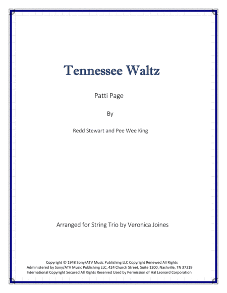 Tennessee Waltz (arr. Veronica Joines)