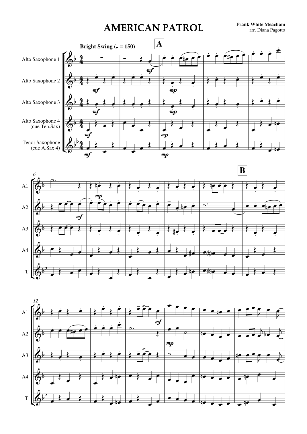 American Patrol (arr. Diana Pagotto)