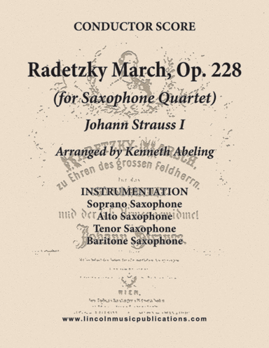 Radetzky March (for Saxophone Quartet SATB) (arr. Kenneth Abeling)