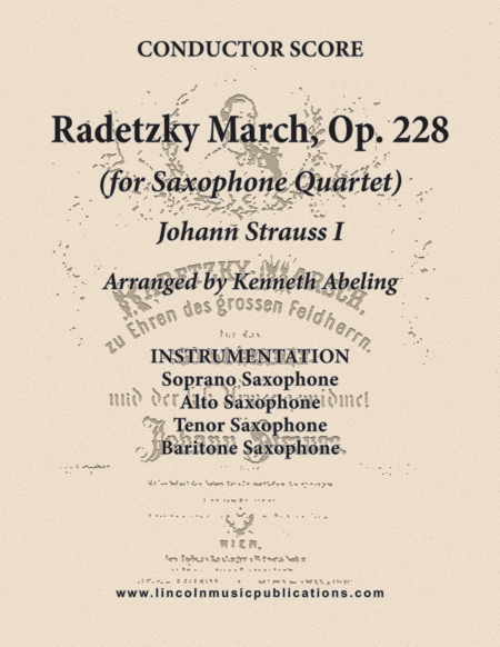 Radetzky March (for Saxophone Quartet SATB) (arr. Kenneth Abeling)