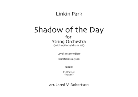 Shadow Of The Day - Score Only (arr. Jared V. Robertson)