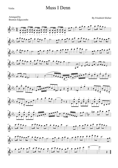 Muss I Denn (arr. Brenton Edgecombe)