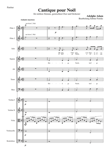 Cantique pour Noël (arr. Sabine Fenske)