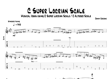 C Super Locrian Scale / C Altered Scale - Musical Ideas Using C Super Locrian Scale/C Altered Scale