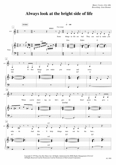 Always Look On The Bright Side Of Life (arr. Jetse Bremer)