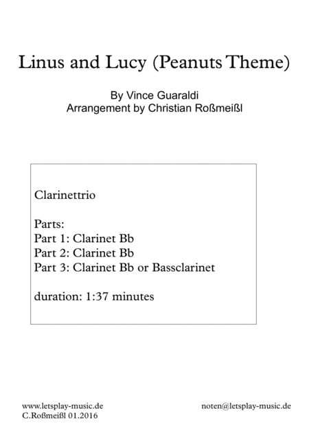 Linus And Lucy (arr. Christian Roßmeißl)