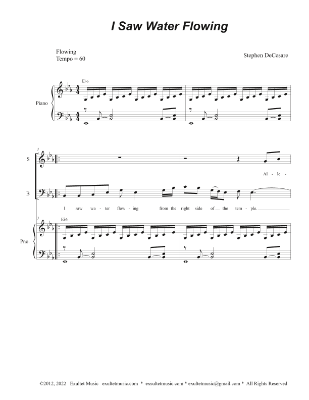 I Saw Water Flowing (Vocal Trio - (SAB)