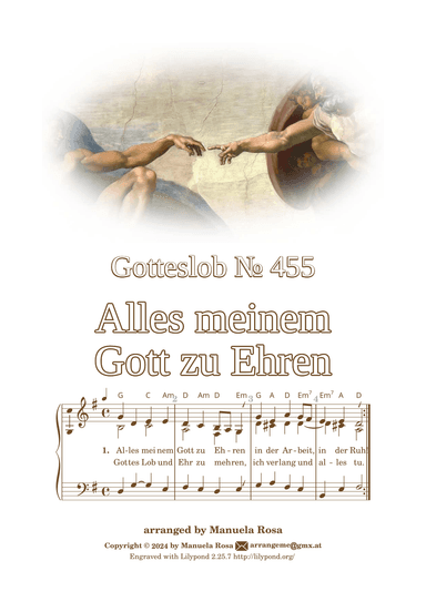 Alles meinem Gott zu Ehren (Gotteslob 455) (arr. Manuela Rosa)