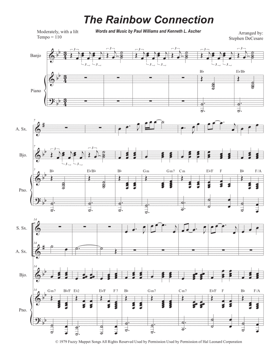The Rainbow Connection (arr. Stephen DeCesare)