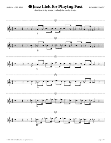 Jazz Lick #27 for Playing Fast