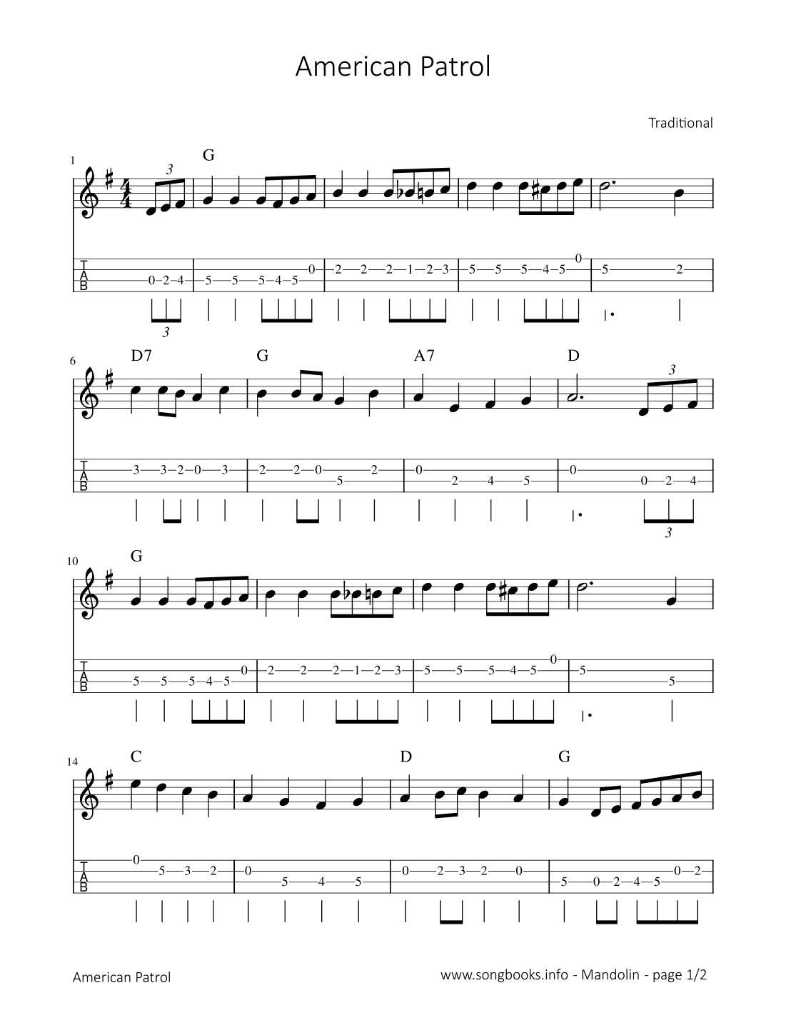 American Patrol (arr. songbooks.info)