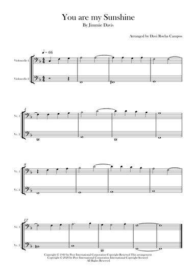 You Are My Sunshine (arr. Davi Rocha Campos)